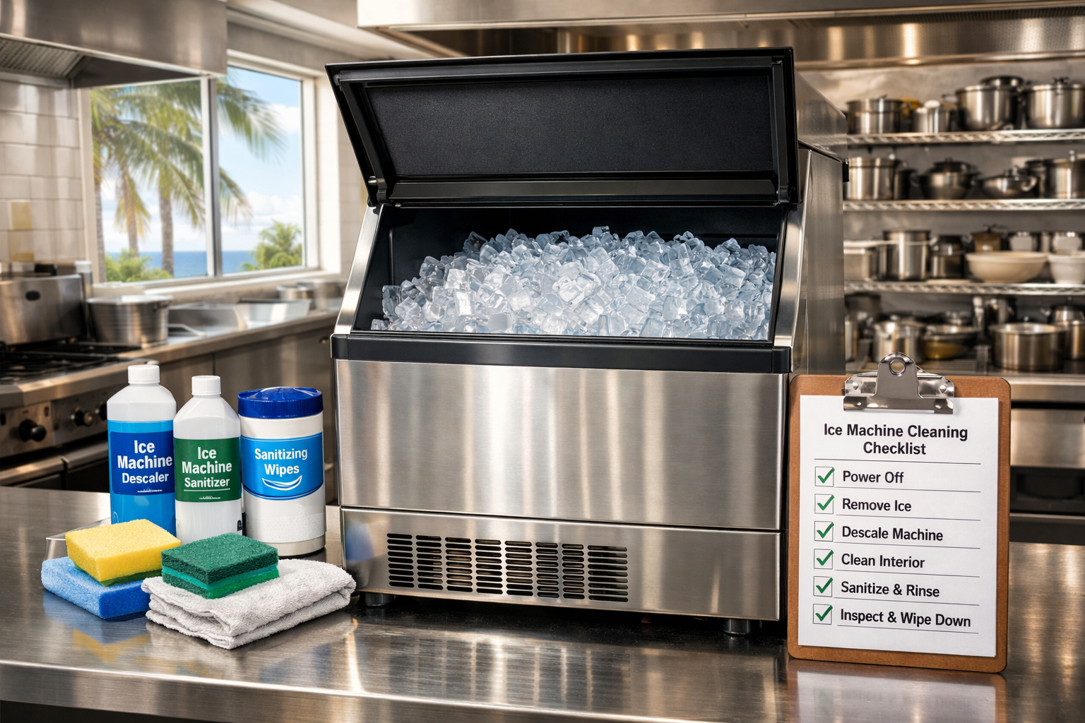 Commercial ice machine cleaning checklisf