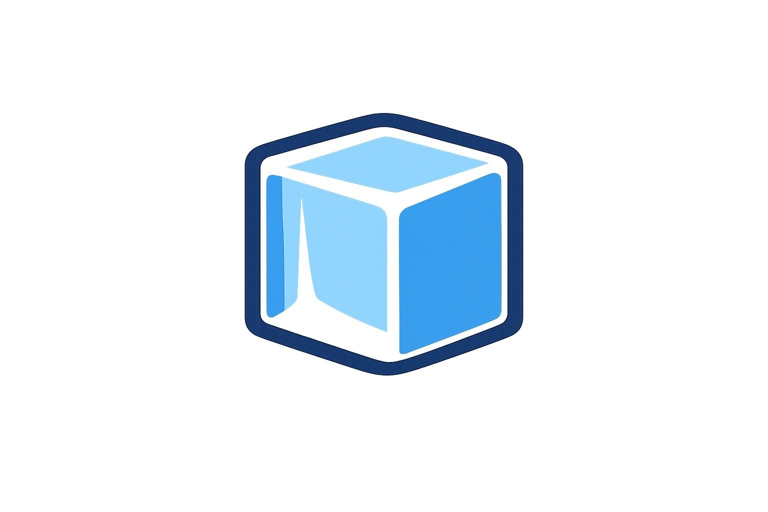 Pinellas Ice Co ice machine cleaning service logo with blue ice cube icon